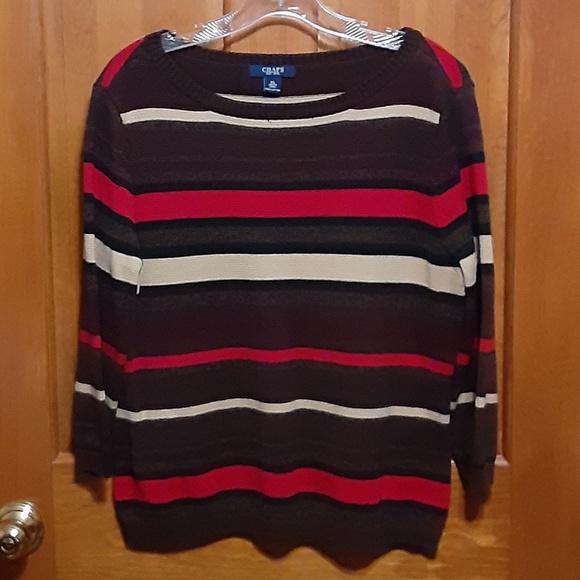 Chaps Stripe Pullover Sweater - Picture 1 of 3